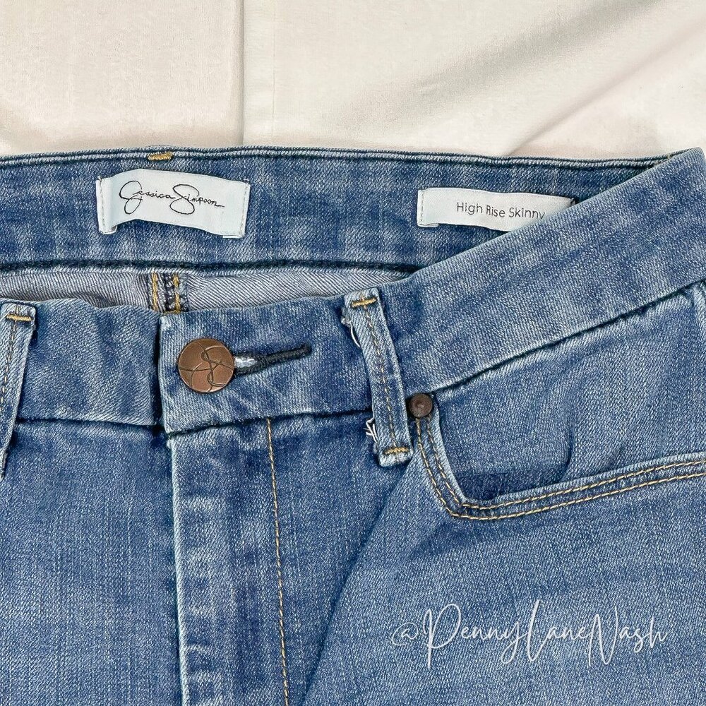 Jessica Simpson High Rise Skinny Jeans Size 4 Blue - Picture 6 of 12